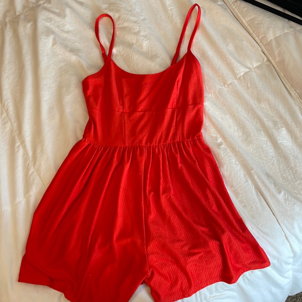 Womens red romper